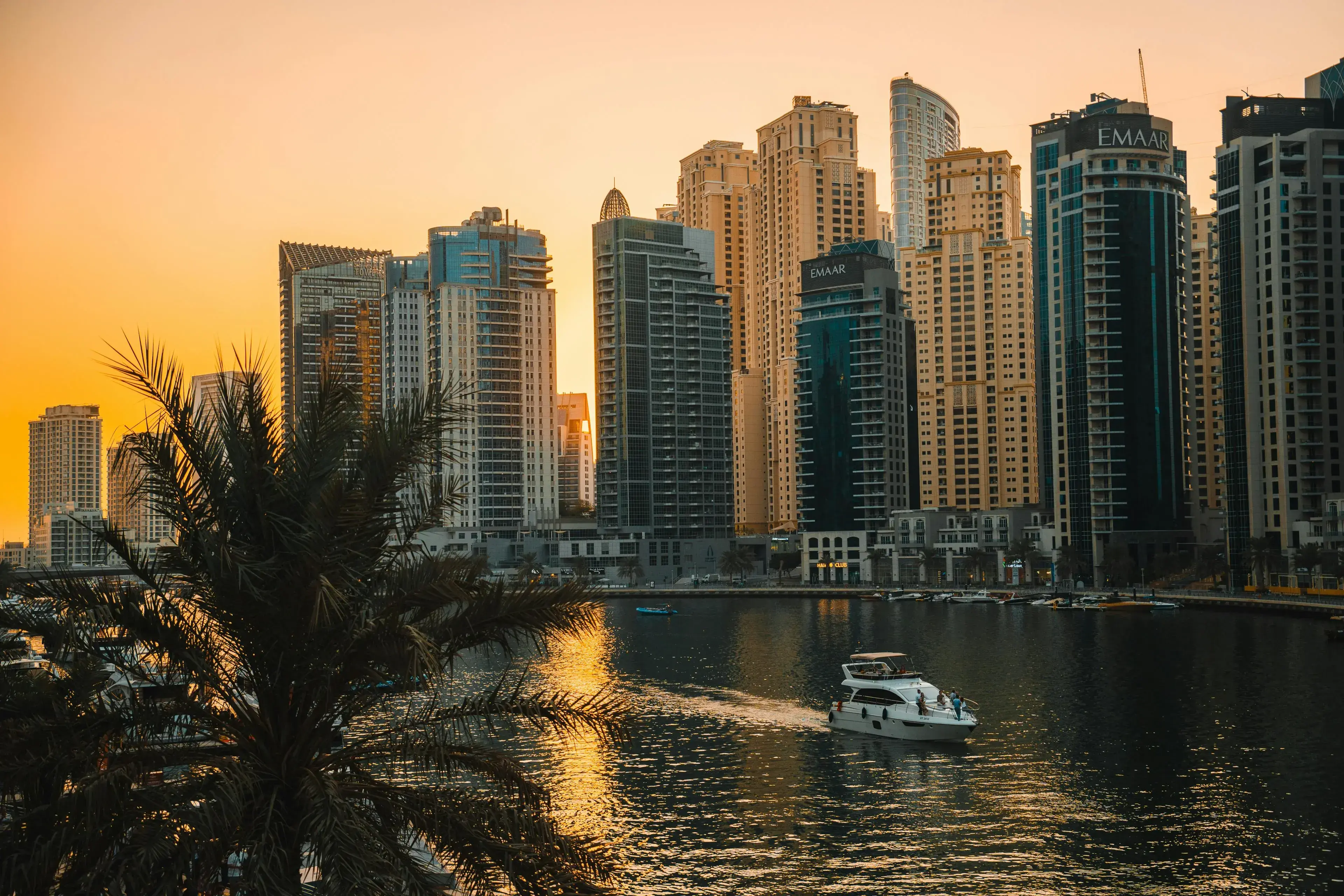 Global financial district skyline